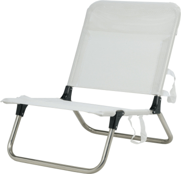 FIAM® Quick Strandstuhl Aluminium Weiss